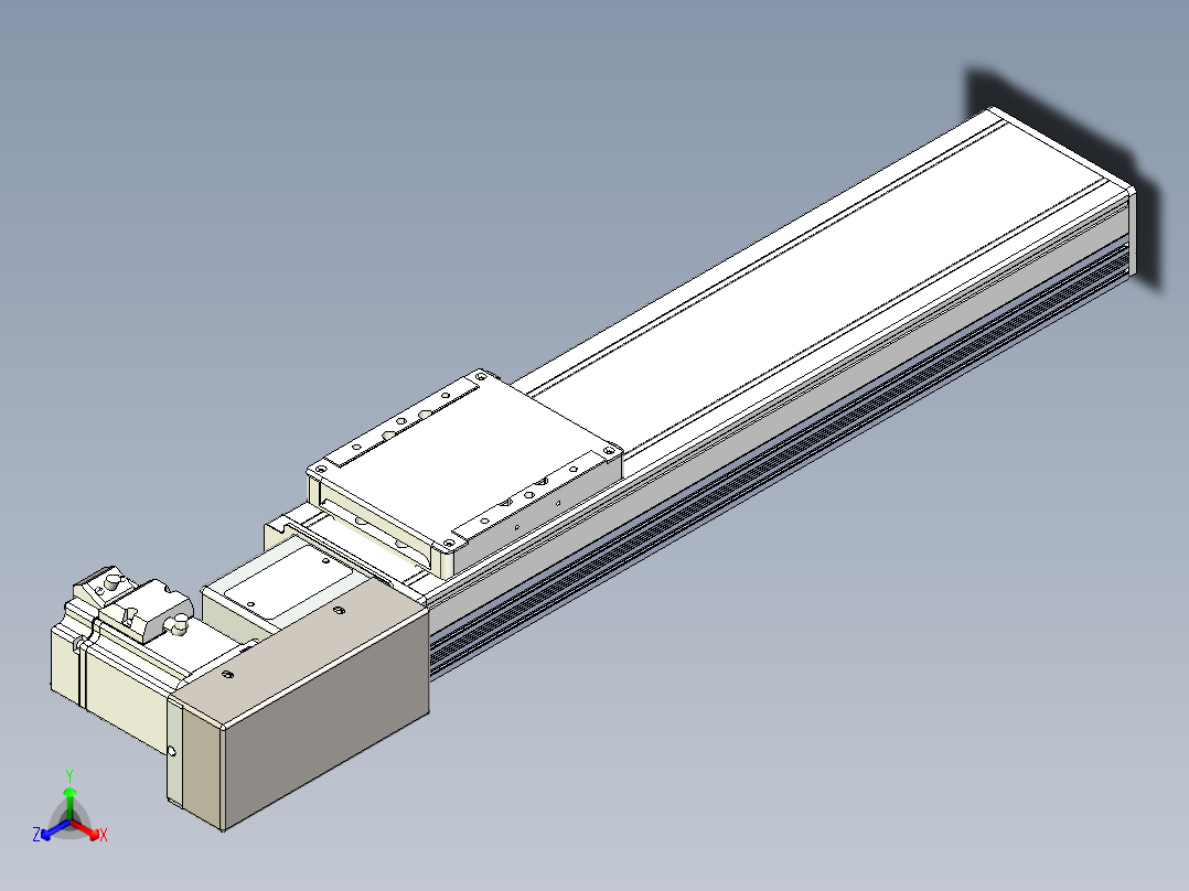 同步带全封闭直线模组TPA-HCB-105D-90-L300-MR-C-P20-N3主视图