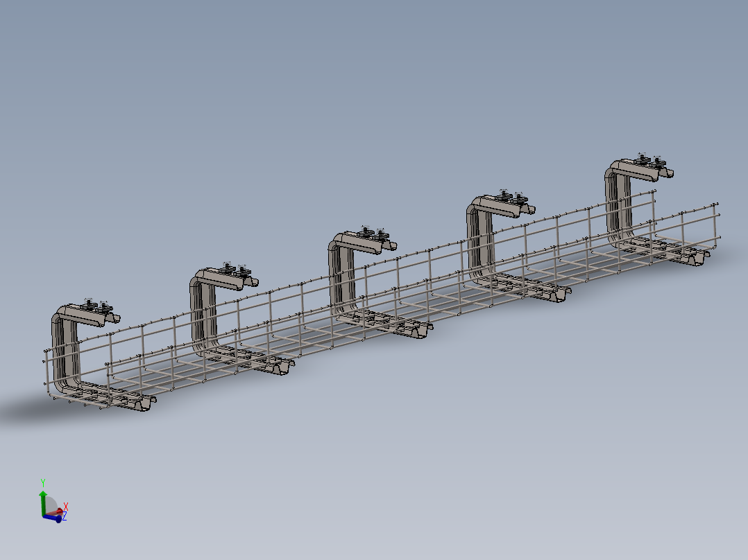 电缆槽组件主视图