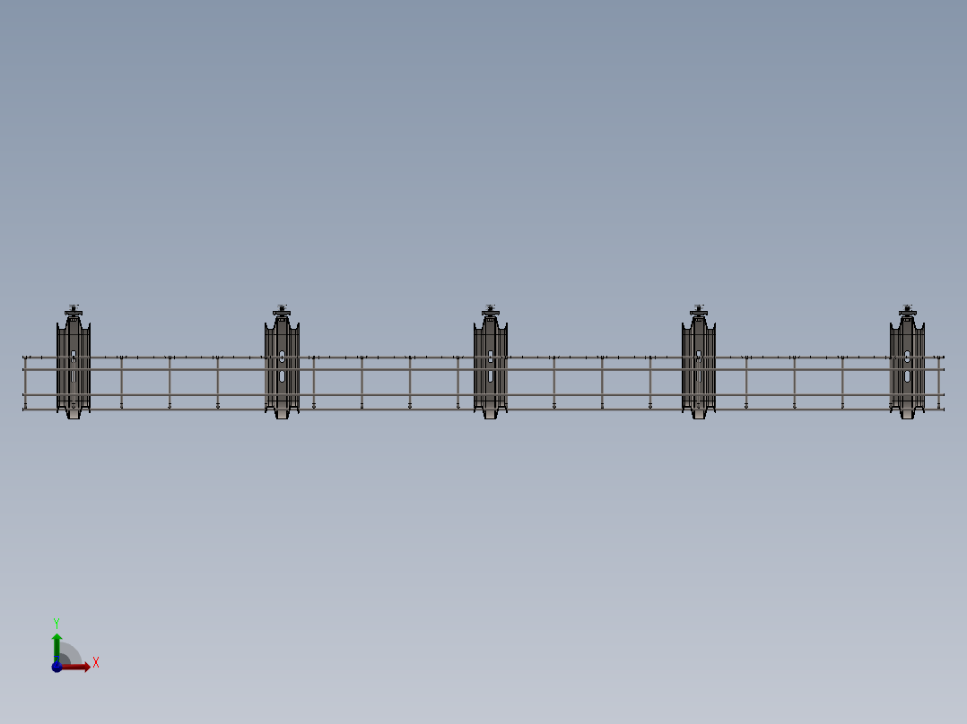 电缆槽组件前视图