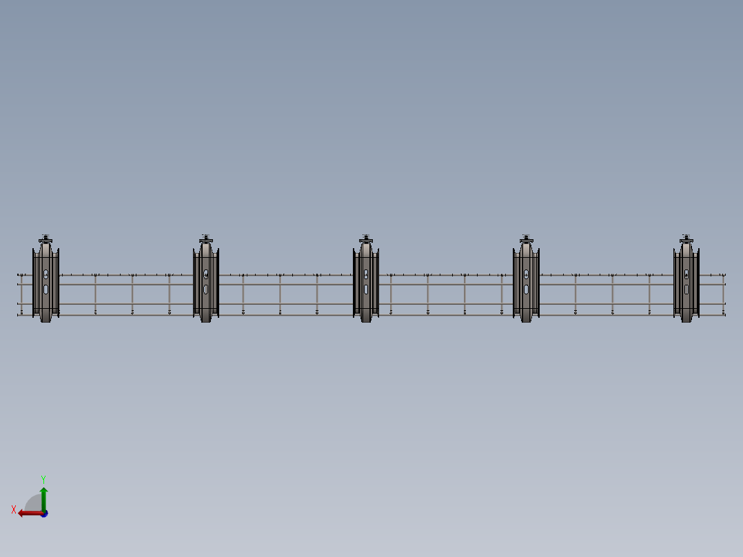 电缆槽组件后视图