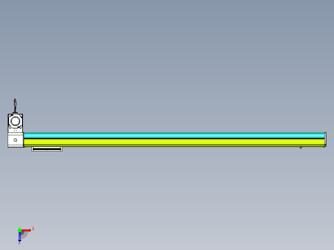 威洛博VBC同步带传动一无尘环境VBC17-L45-S1500-BLD-ZP75-C3俯视图