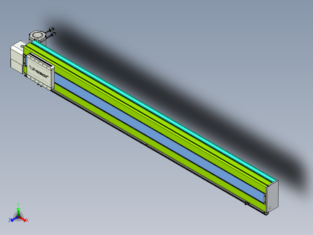 威洛博VBC同步带传动一无尘环境VBC17-L45-S1500-BLD-ZP75-C3正等轴测图