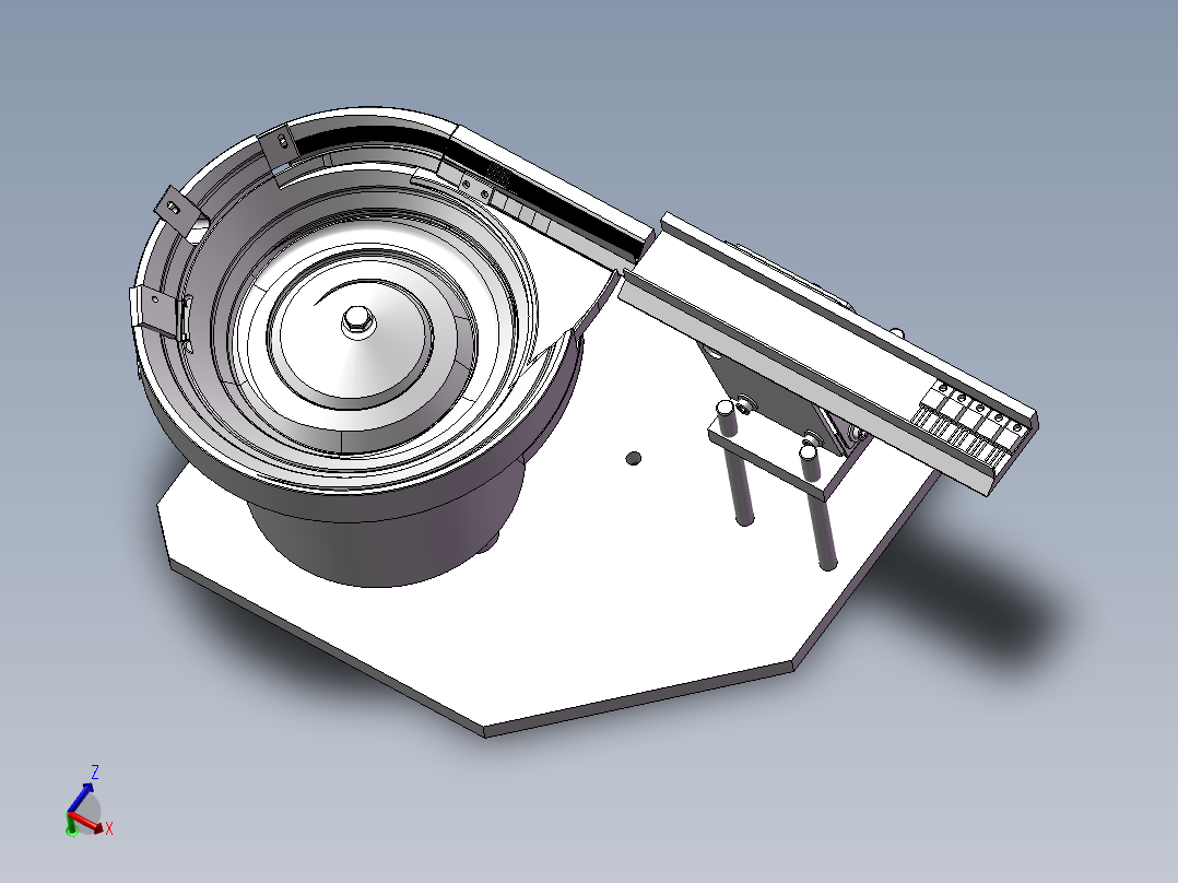 电器件进料振动盘模型主视图
