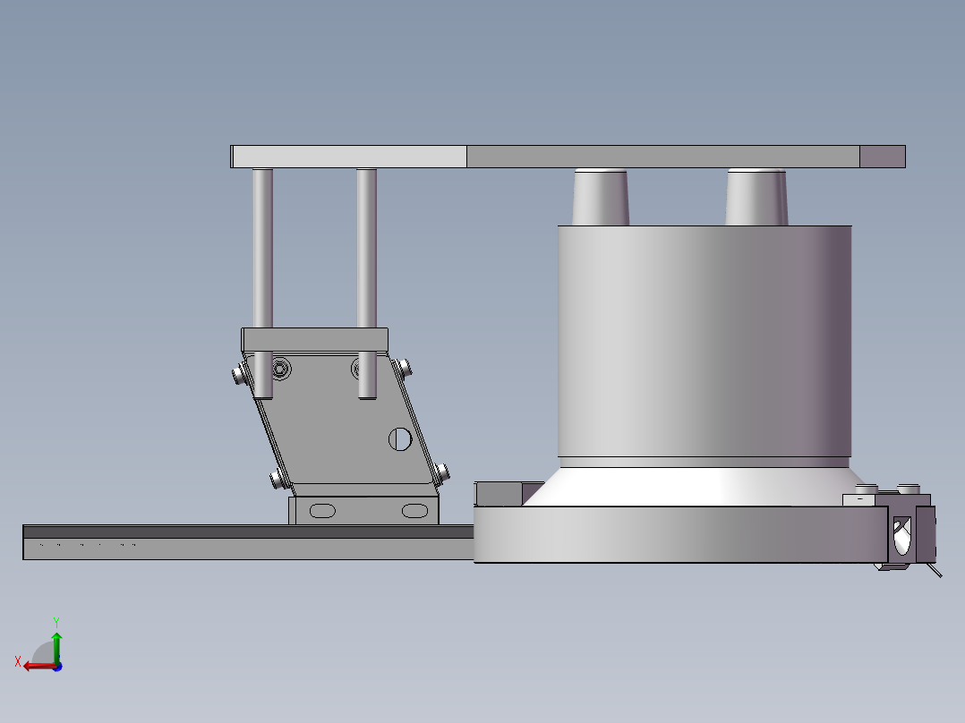 电器件进料振动盘模型后视图