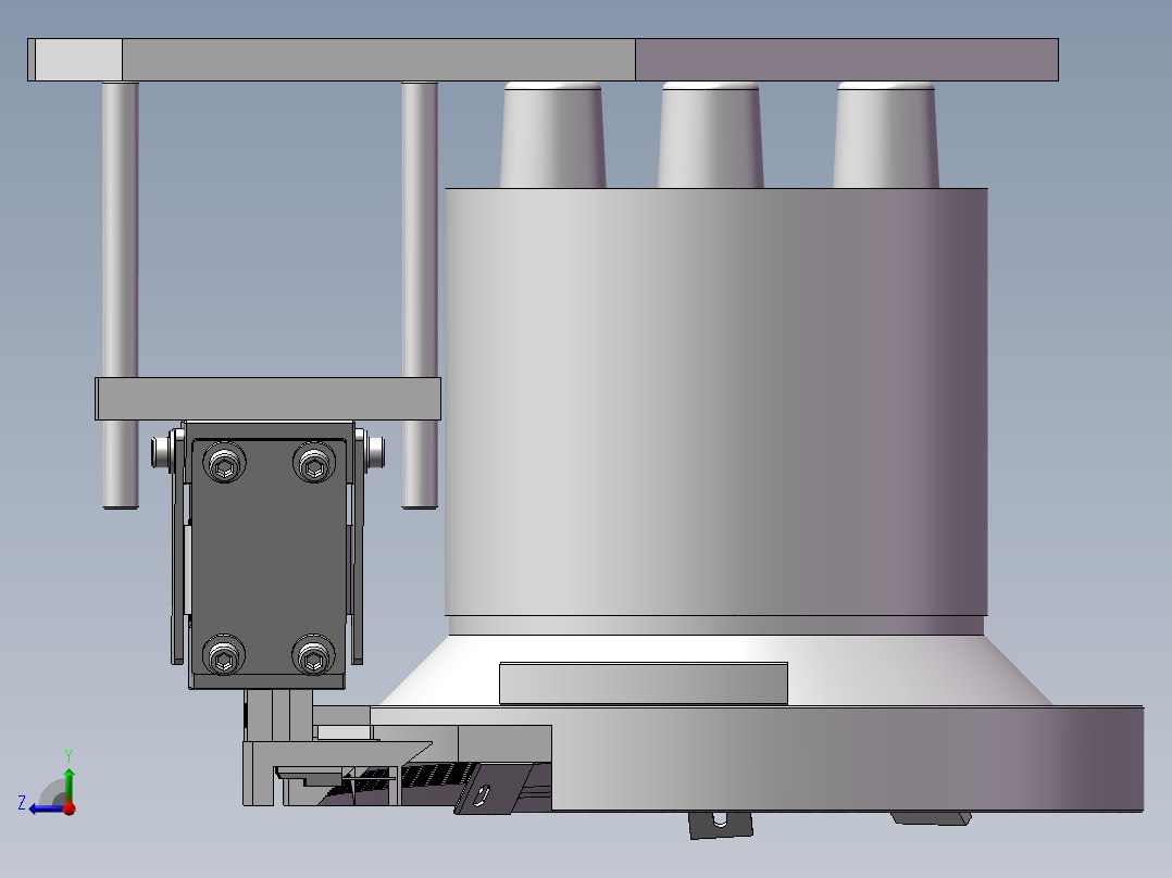 电器件进料振动盘模型右视图