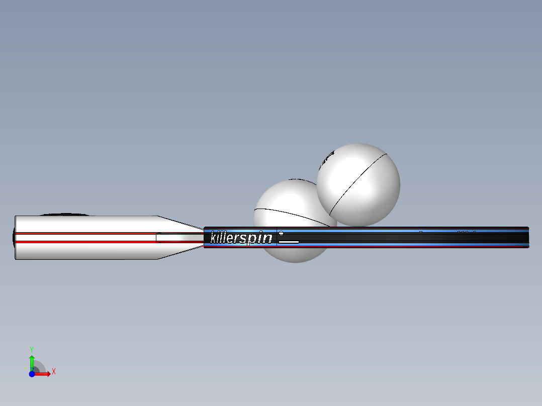乒乓球、乒乓球拍(5)前视图