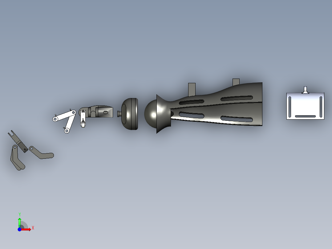 仿生机械手仿生手臂prosthetic-hand-4前视图