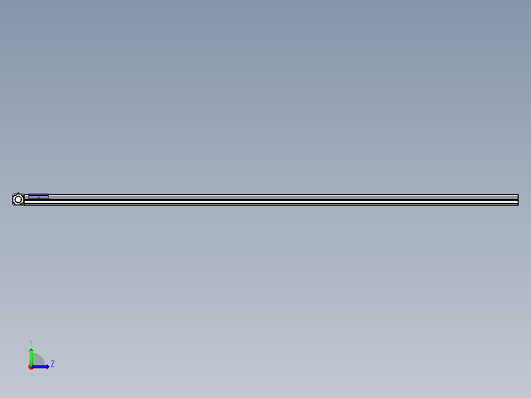 同步带滑台-半封闭B17-L100-S3700-L-P75-D3-N3左视图
