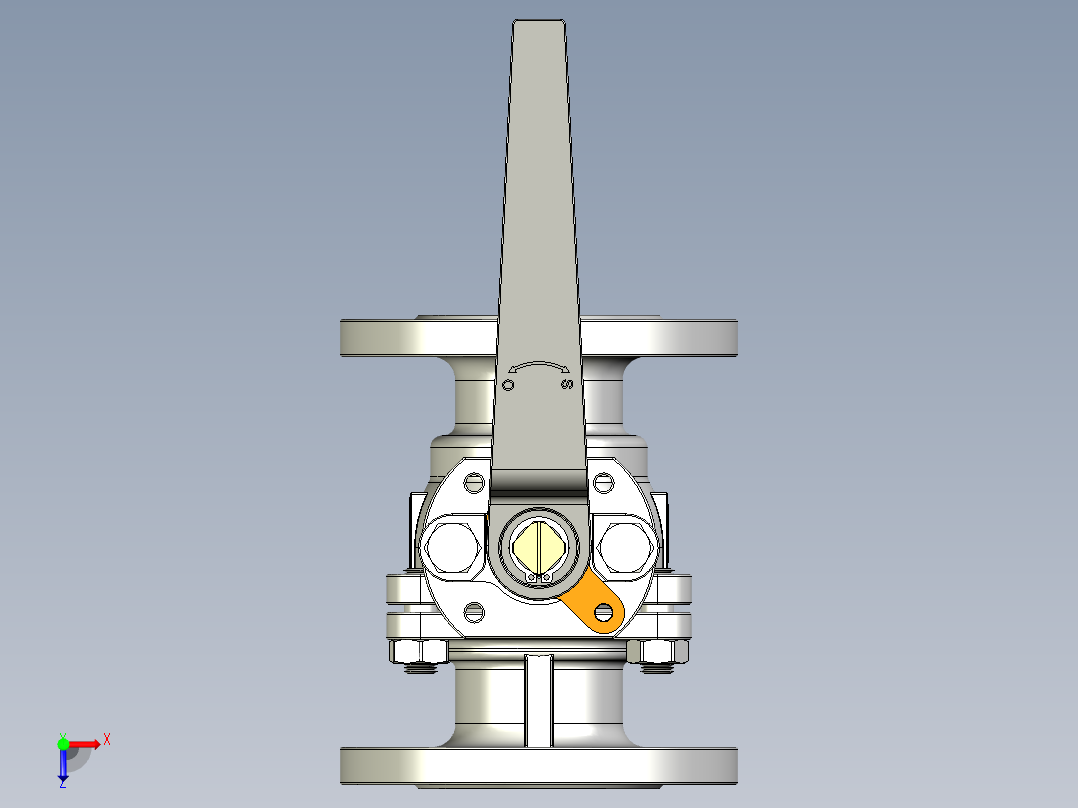 管道手动球阀-水管开关阀-手动阀门User Library-md52c150dn50-1俯视图