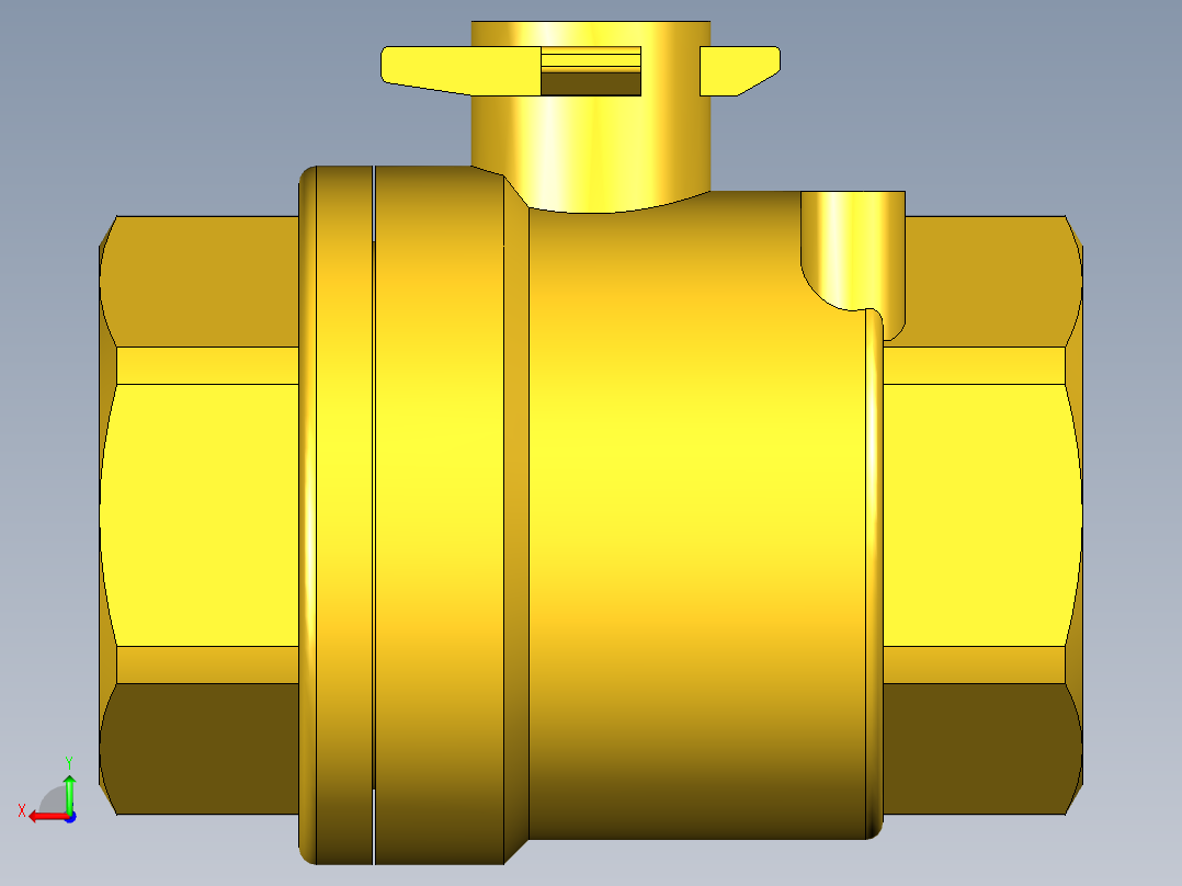 管道手动球阀-水管开关阀-手动阀门395_07_E_1_body后视图