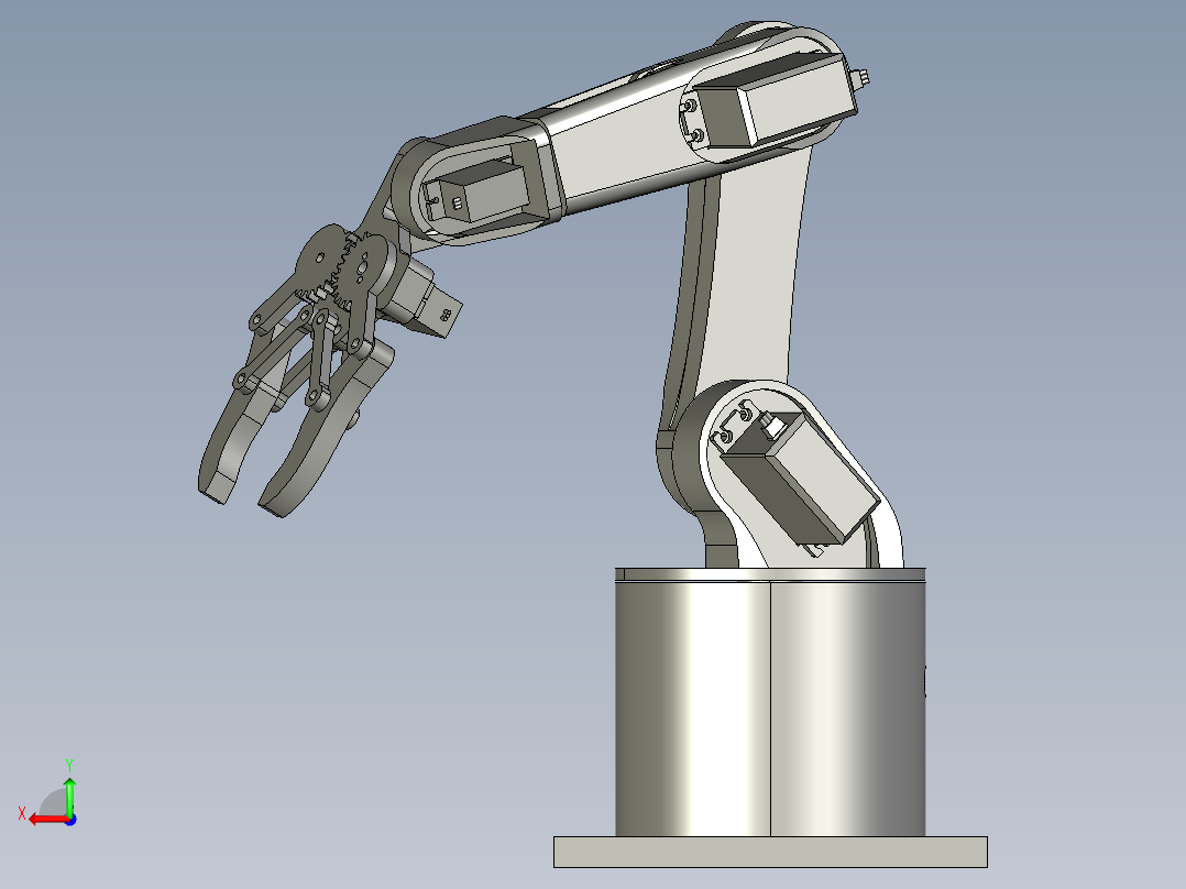 六自由度高精度机械臂机械手后视图