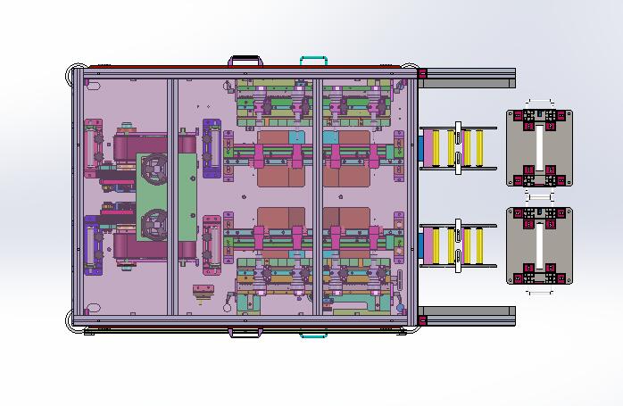 双牵引水平打孔机（sw18可编辑+bom+工程图）
