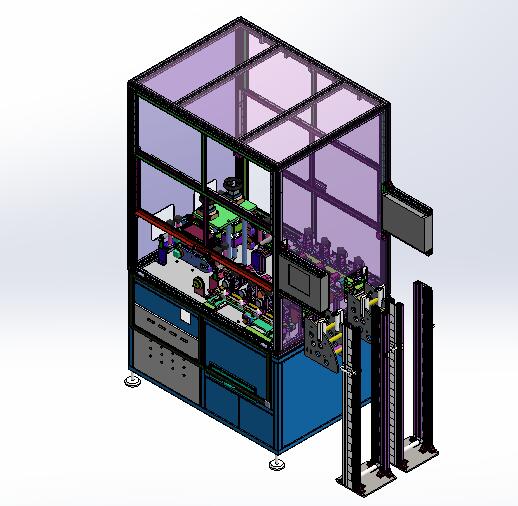 双牵引水平打孔机（sw18可编辑+bom+工程图）