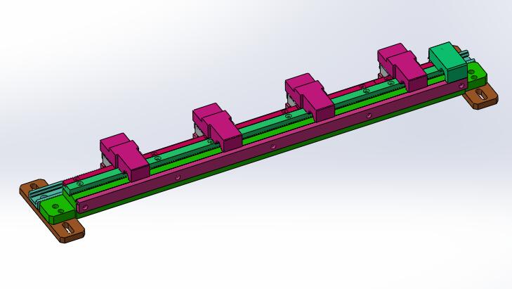 双牵引水平打孔机（sw18可编辑+bom+工程图）