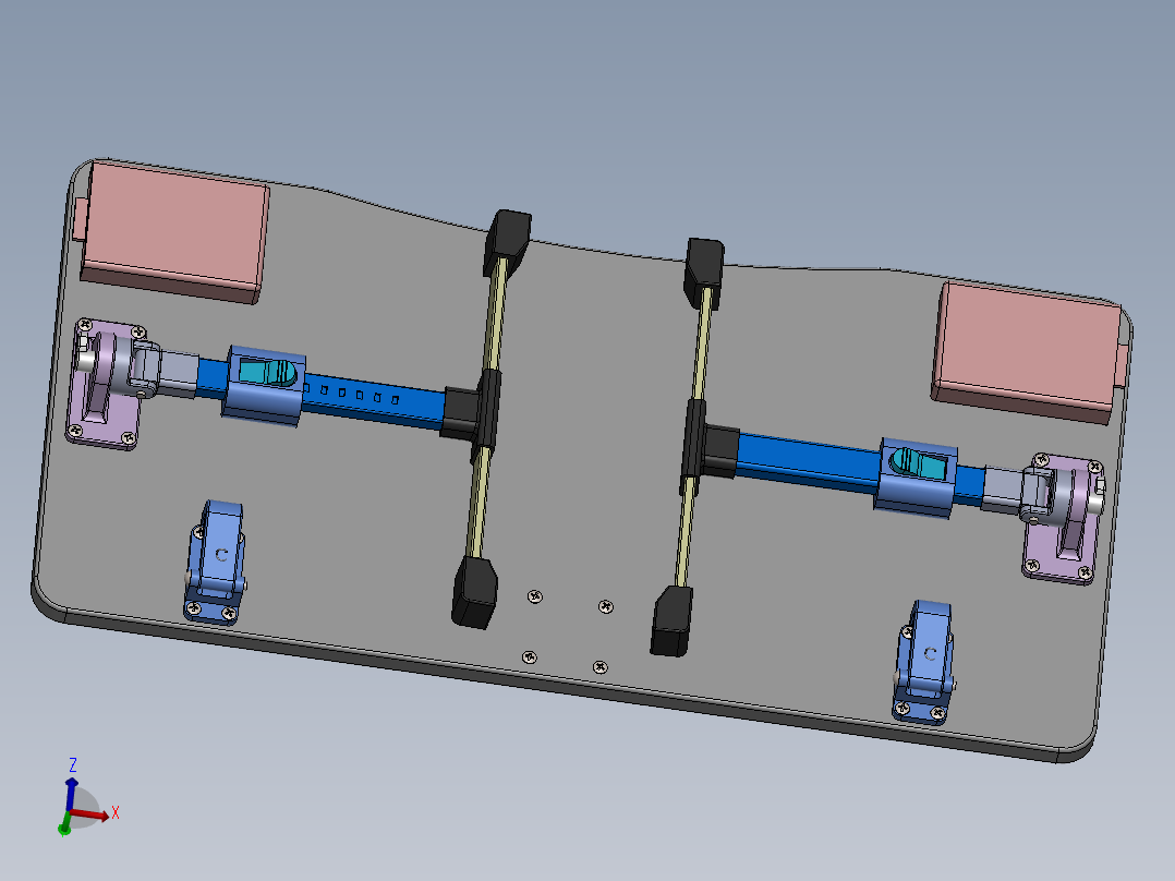 折叠桌装配模型主视图