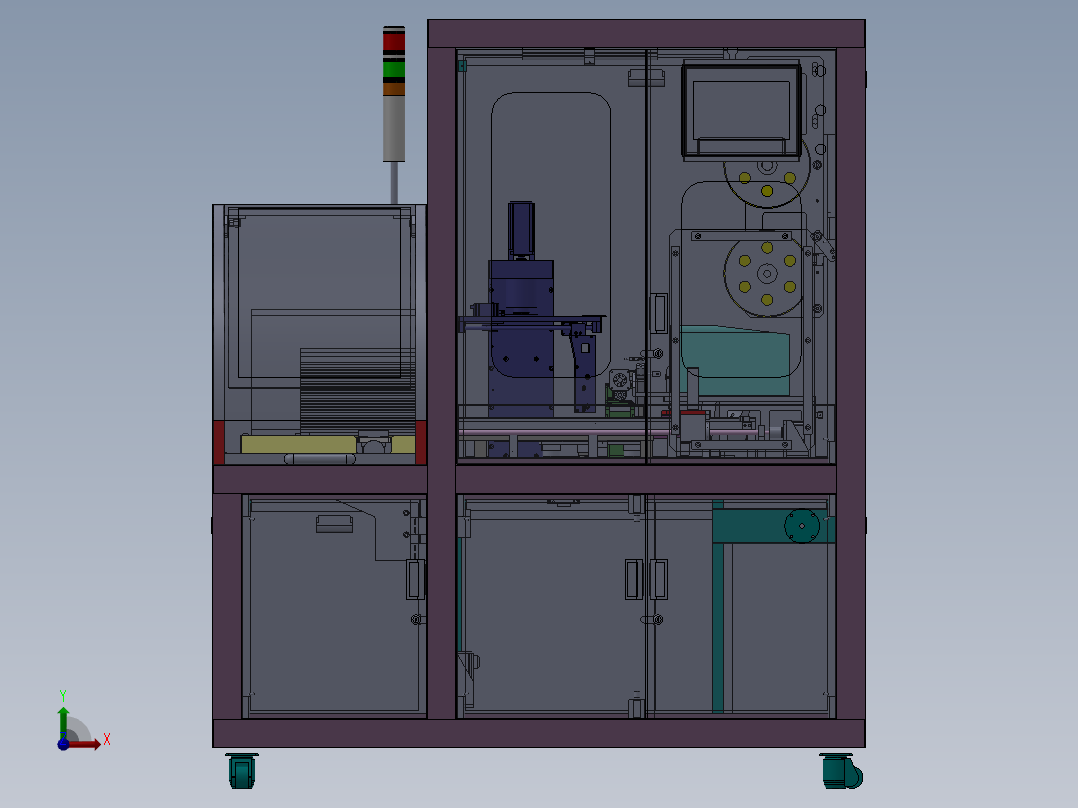 半导体晶圆贴标机前视图