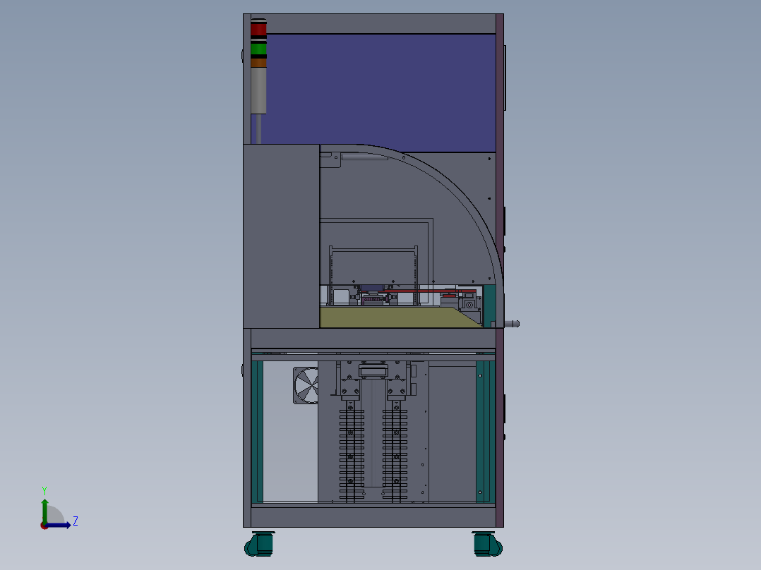 半导体晶圆贴标机左视图