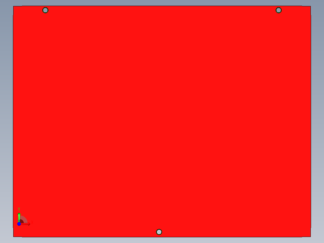 笔记本A壳铝挤料飞面程序模型前视图