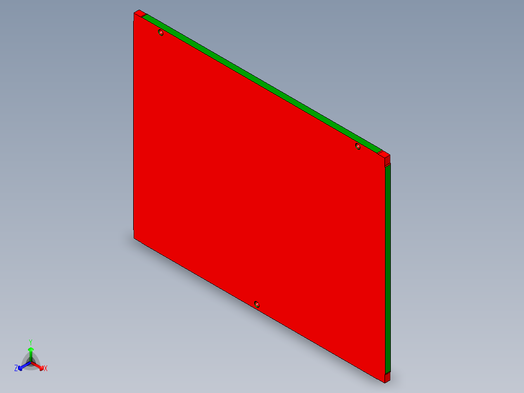 笔记本A壳铝挤料飞面程序模型正等轴测图