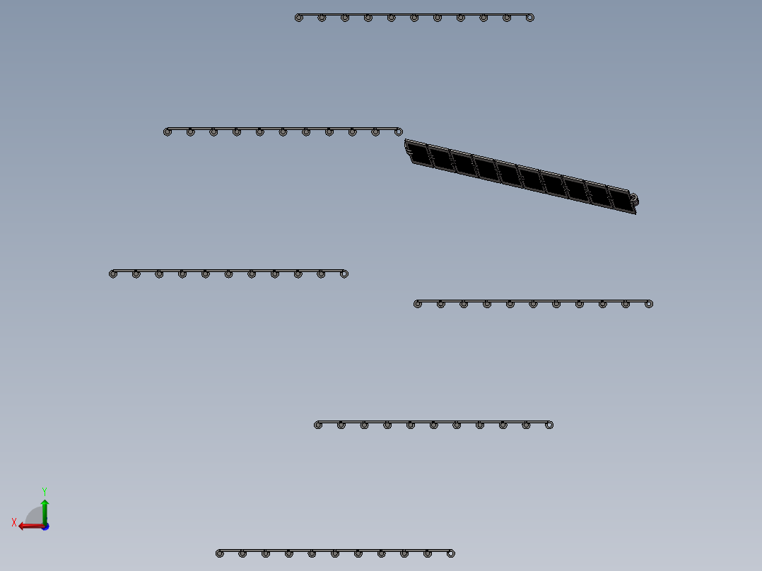 双绞直行输送链板 SS802系列后视图