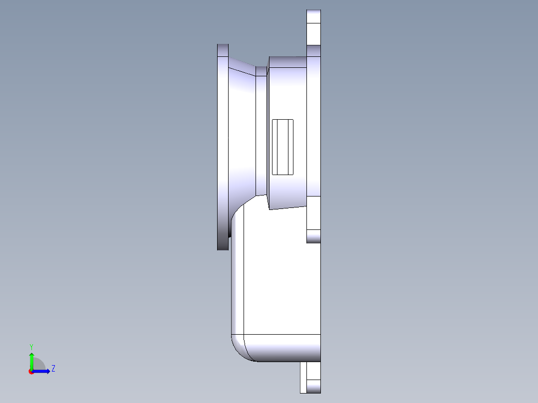 简单机械零件模型左视图