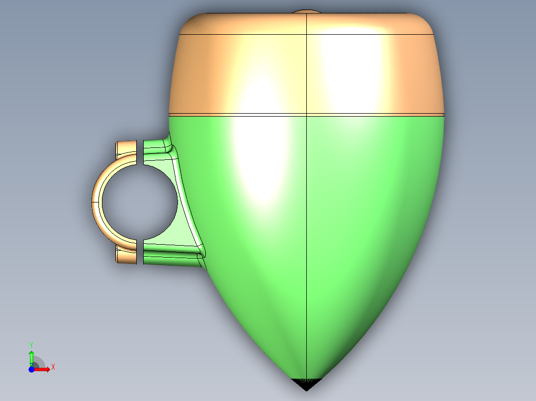 自行车音箱前视图