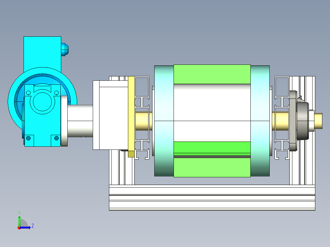 裙边皮带线装配体左视图