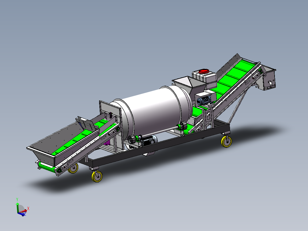 马铃薯拌种机组装主视图