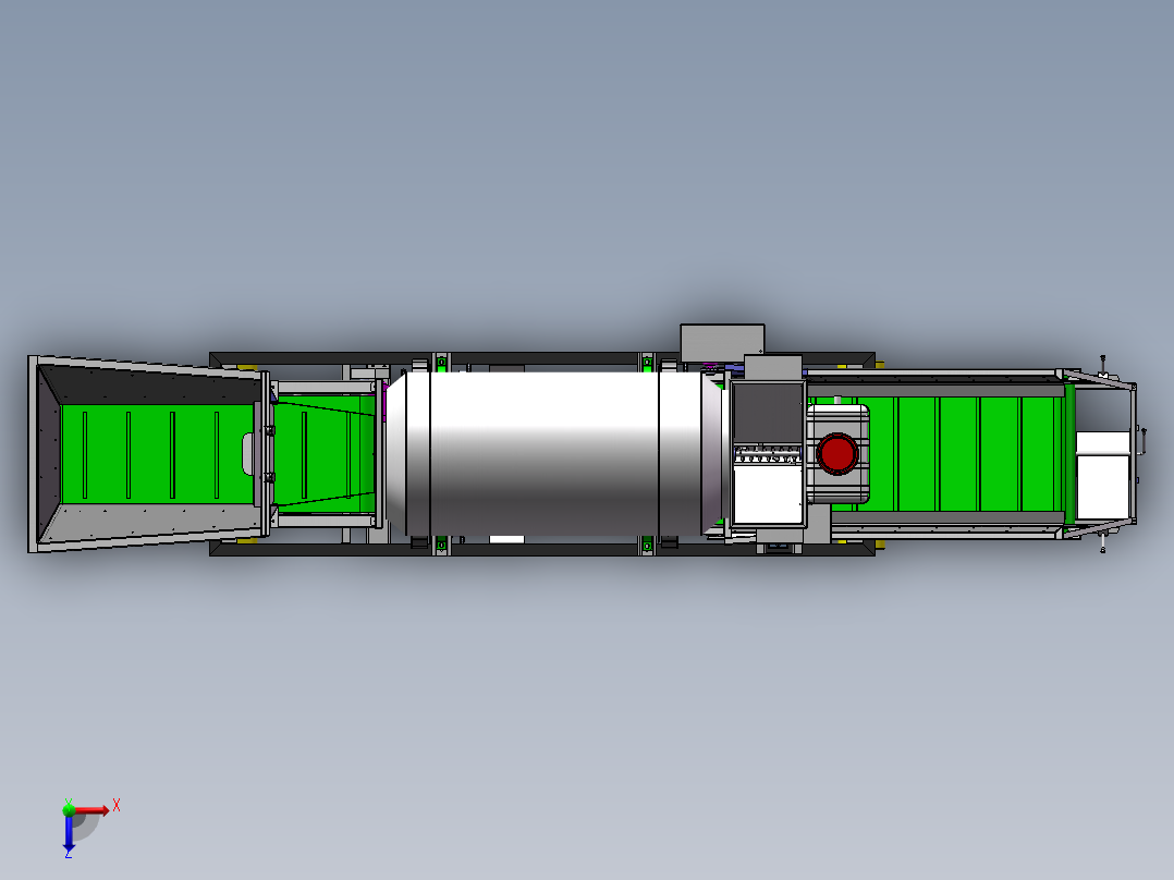 马铃薯拌种机组装俯视图