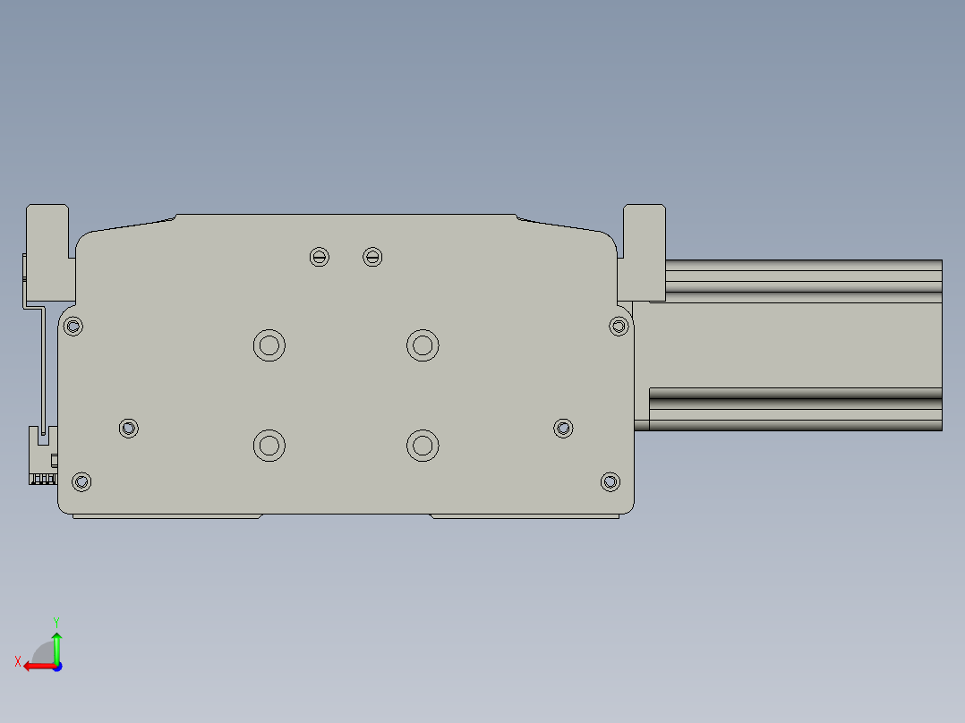 东锦同步带传动-直线滑台模组DH270B-C-L150-S2550-BL-P750W-C3后视图