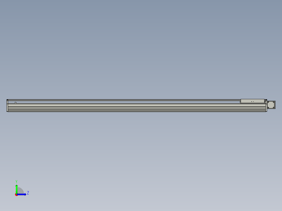 东锦同步带传动-直线滑台模组DH270B-C-L150-S2550-BL-P750W-C3左视图