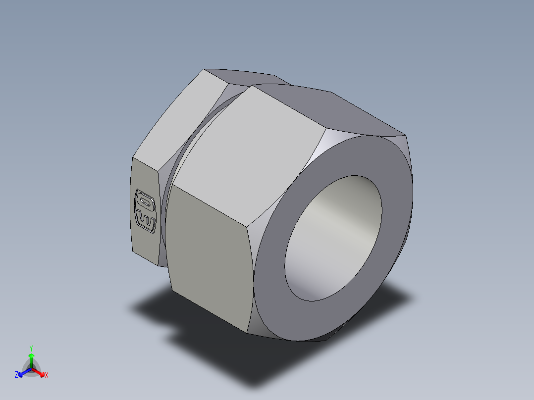 卡套式工业通用硬管接头EO_Blanking_plug_for_tube_ends_ROV22LCF正等轴测图