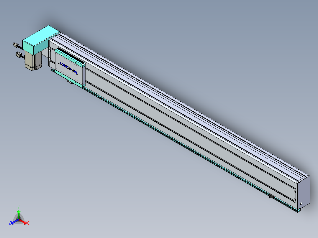 威洛博VBC同步带传动一无尘环境VBC14-L45-S1150-BRU-ZP40-C3正等轴测图