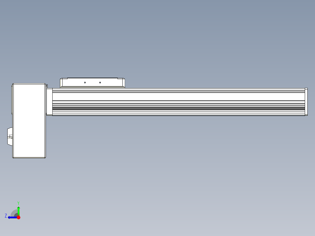 同步带全封闭直线模组TPA-HCB-105D-90-L300-RP-Y-P20-N3右视图