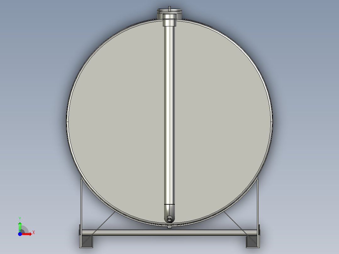 500 加仑 DW UL 142 储罐前视图