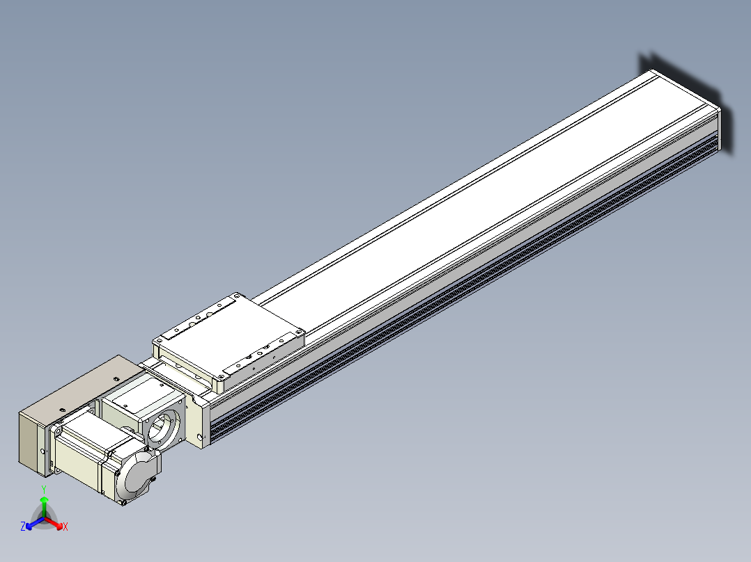 同步带全封闭直线模组TPA-HCB-105D-90-L550-ML-C-P20-N3主视图