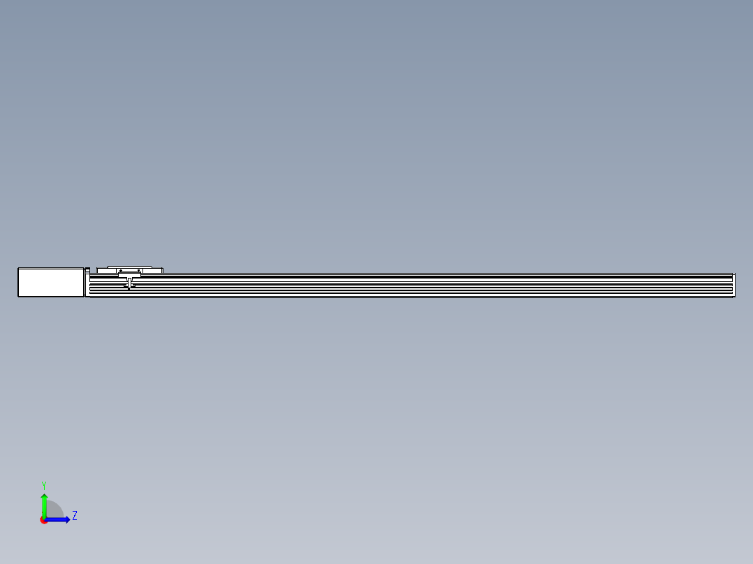 同步带全封闭直线模组TPA-HCB-110D-90-L1250-MR-C-P40-N3左视图