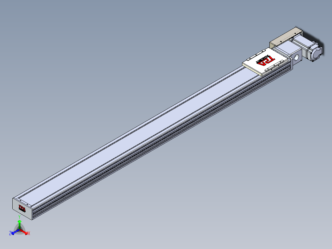 同步带全封闭直线模组TPA-HCB-110D-90-L1250-MR-C-P40-N3正等轴测图
