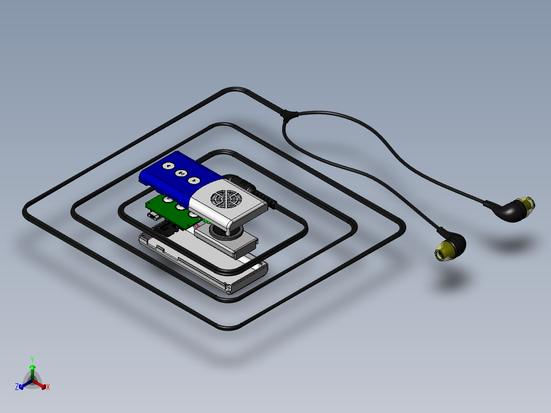 音乐播放器mp3正等轴测图