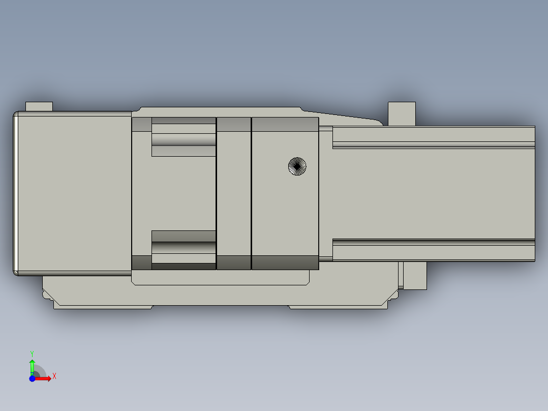 直线模组LHB21-L40-S1900-BL设计图纸前视图
