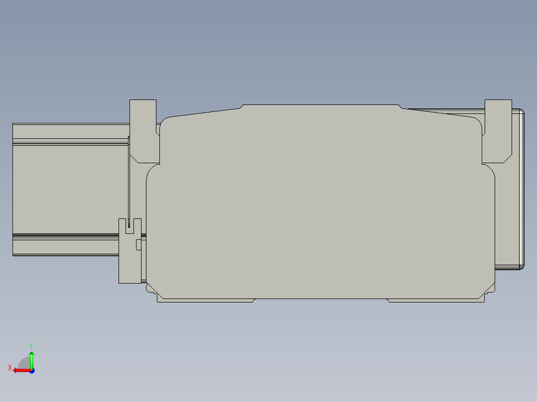 直线模组LHB21-L40-S1900-BL设计图纸后视图