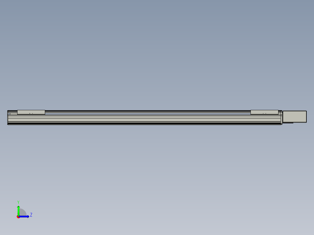 直线模组LHB21-L40-S1900-BL设计图纸左视图