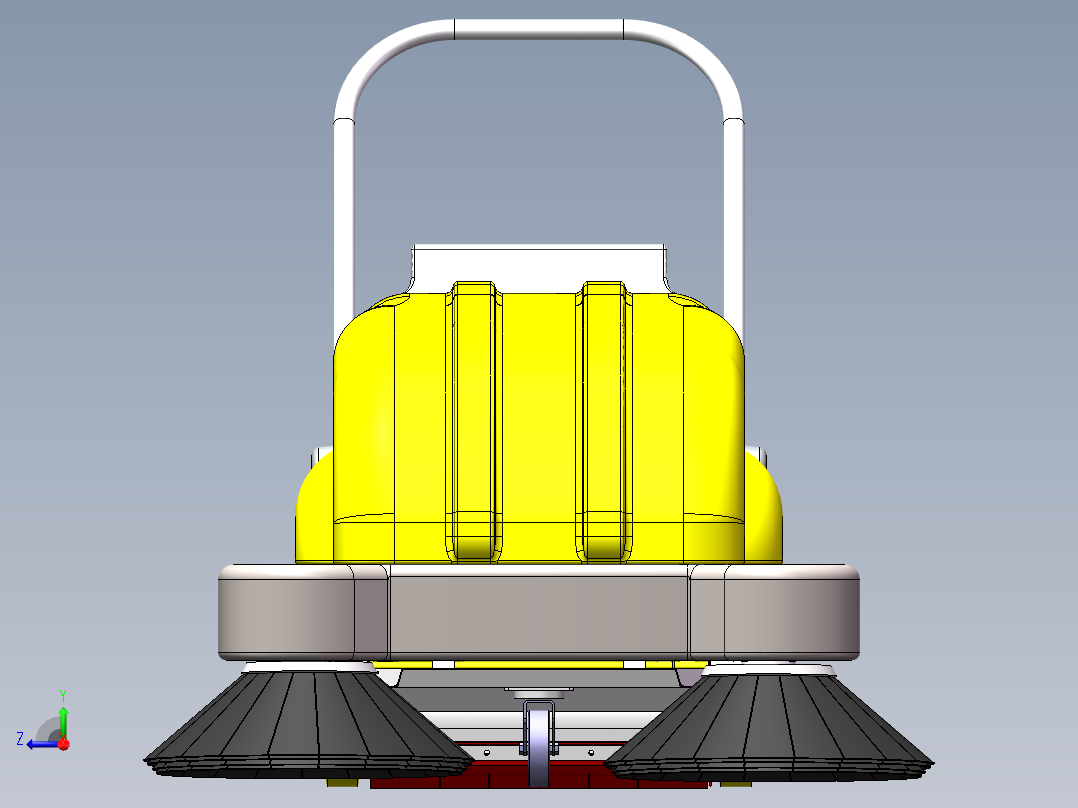 电动手推清扫车右视图