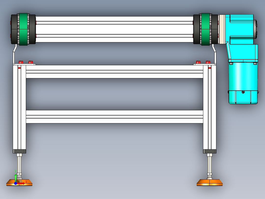 LE-XC4080-齿形同步线右直连驱动前视图