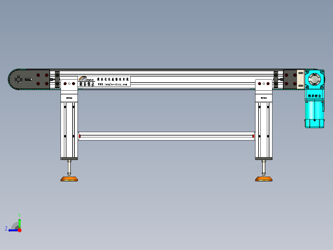 LE-XC4080-齿形同步线右直连驱动右视图