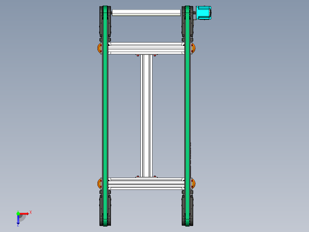 LE-XC4080-齿形同步线右直连驱动俯视图