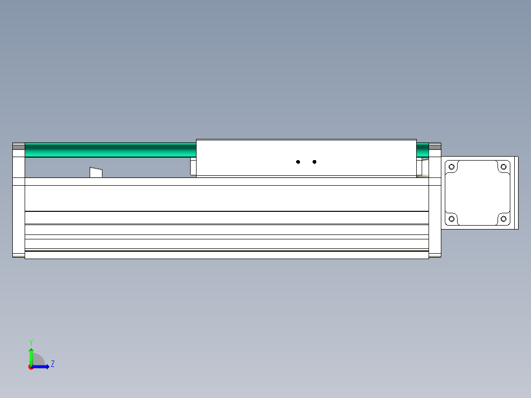 东锦同步带传动-直线滑台模组DH270B-C-L150-S100-BL-P750W-C3左视图