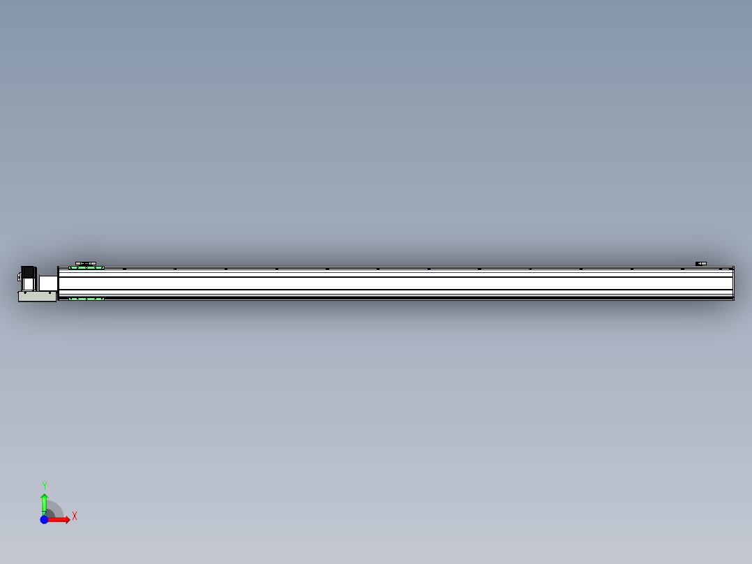 同步带滑台-半封闭B13H-L45-S2400-L-P40-D3前视图