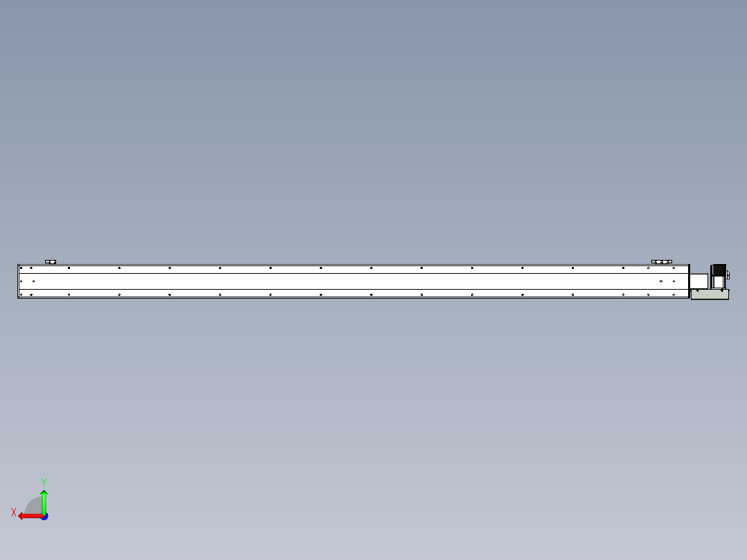 同步带滑台-半封闭B13H-L45-S2400-L-P40-D3后视图