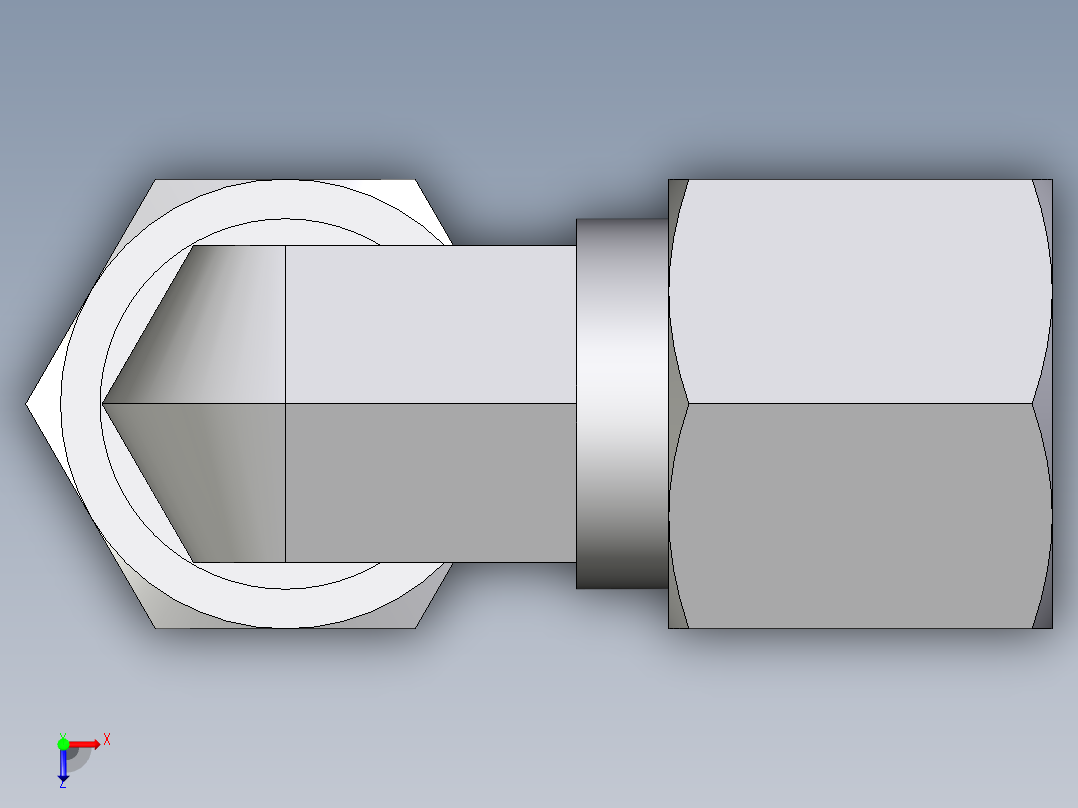 卡套式工业通用硬管接头EO_Union_elbow_W08ZL71俯视图